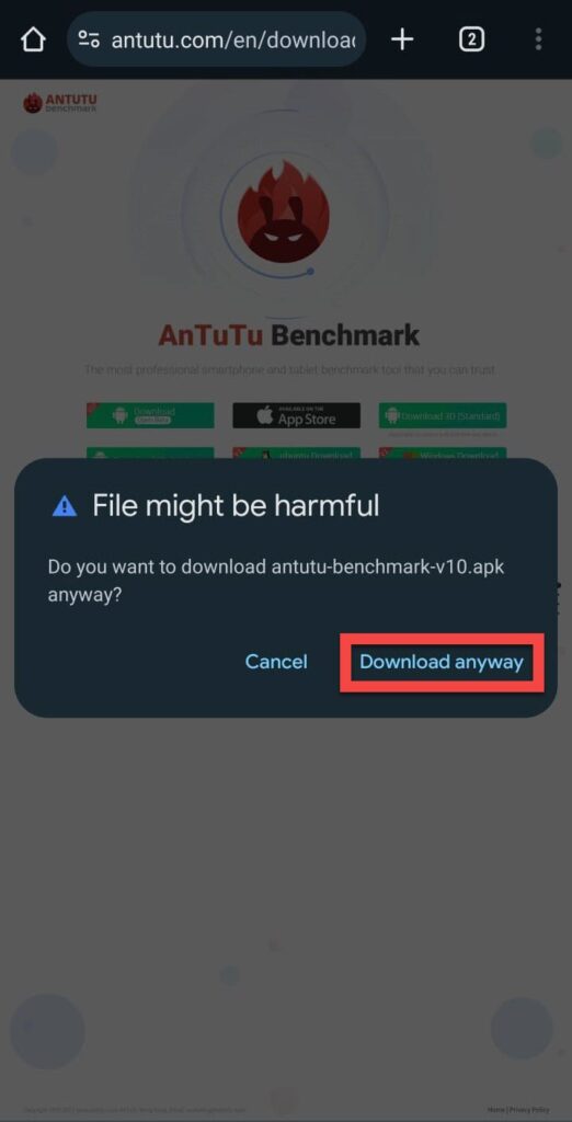 Proceed with the download